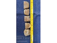 5 Pieces of Flint for Rifles or Pistols, Old Originals