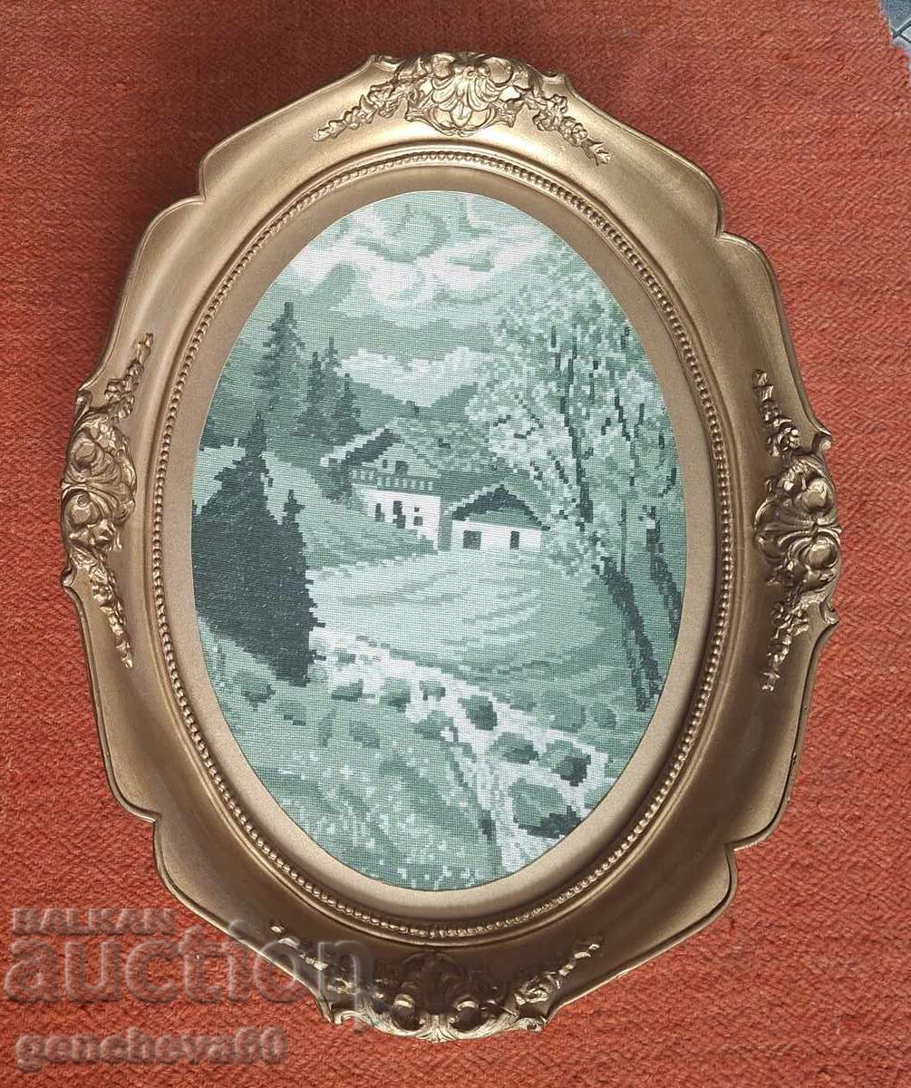 Large tapestry, "Landscape" in a beautiful wooden frame with price 160.00 BGN | € 81.81