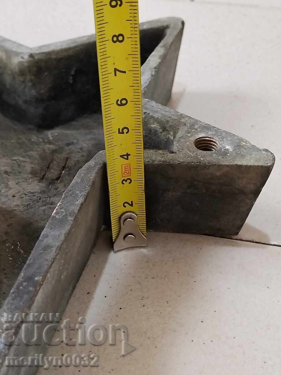 Масивна петолъчка месинг от времето на соца НРБ РЕДКАЖ - 5