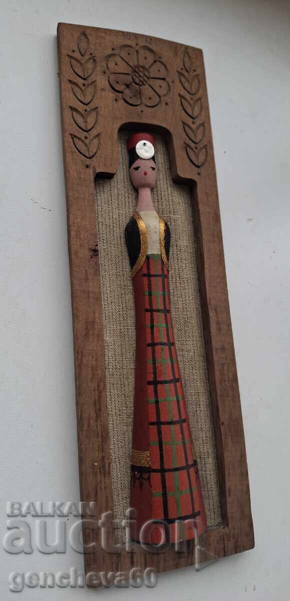 Wooden panel "Maiden in folk costume" 1972 - 5 Wooden panel "Maiden in folk costume" 1972 - 5