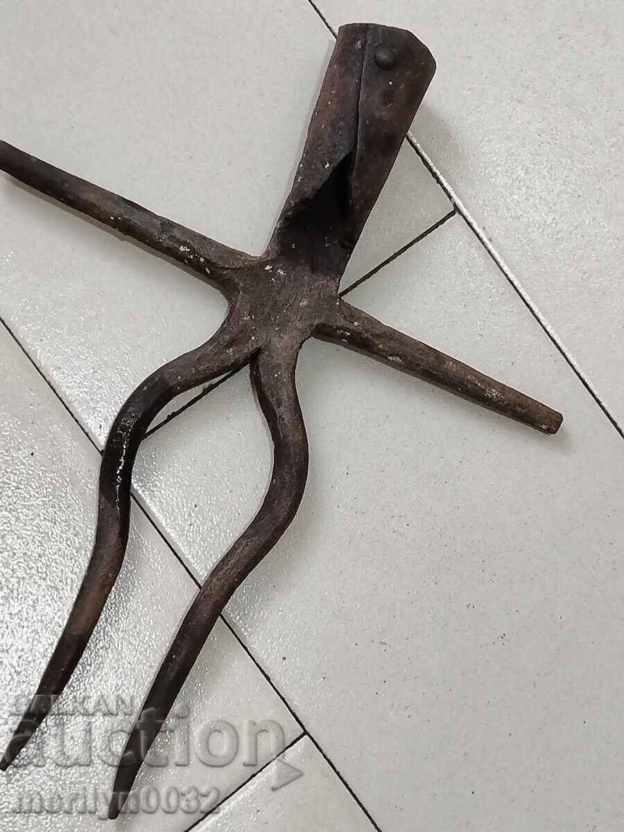 Old Wrought Two Prong, Pitchfork, Wrought Iron with price 45.00 BGN | € 23.01