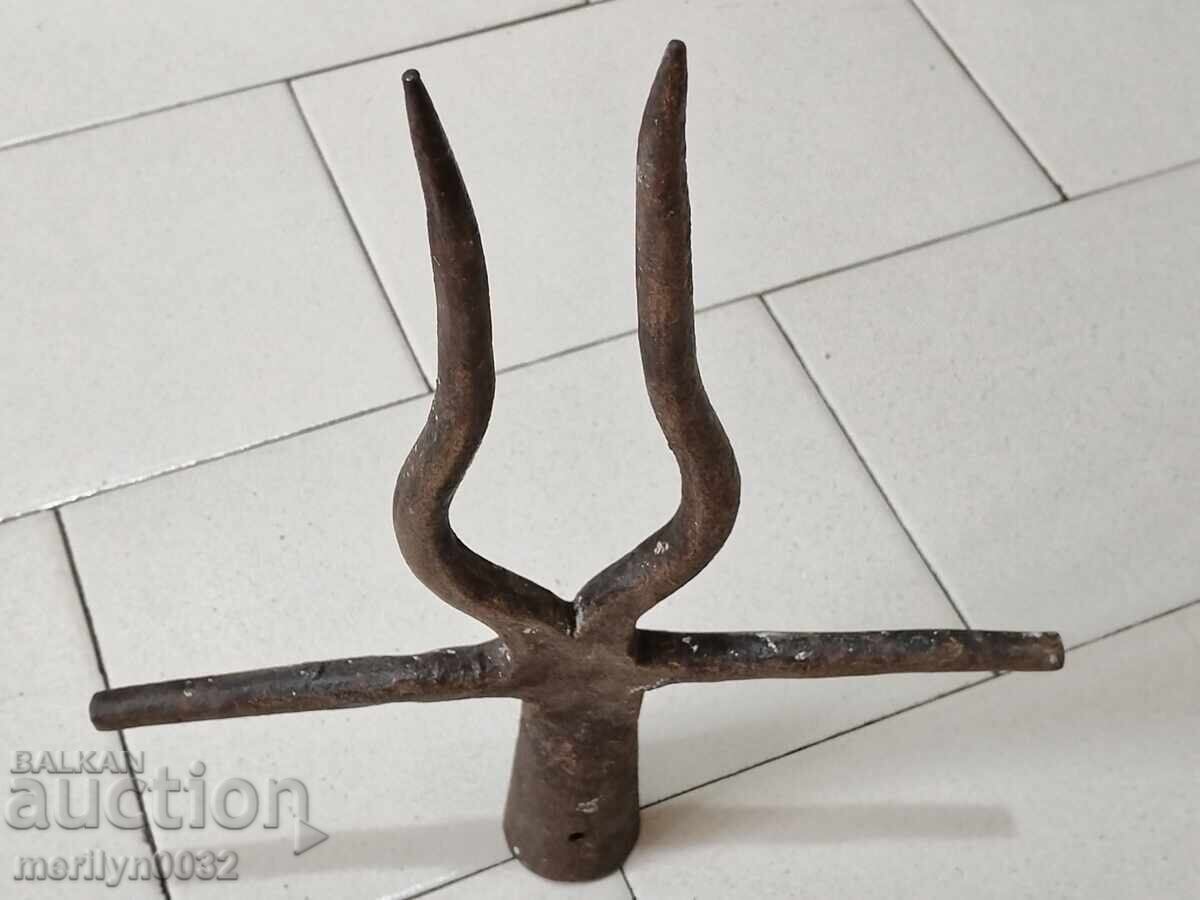 Delivery of Old Wrought Two Prong, Pitchfork, Wrought Iron