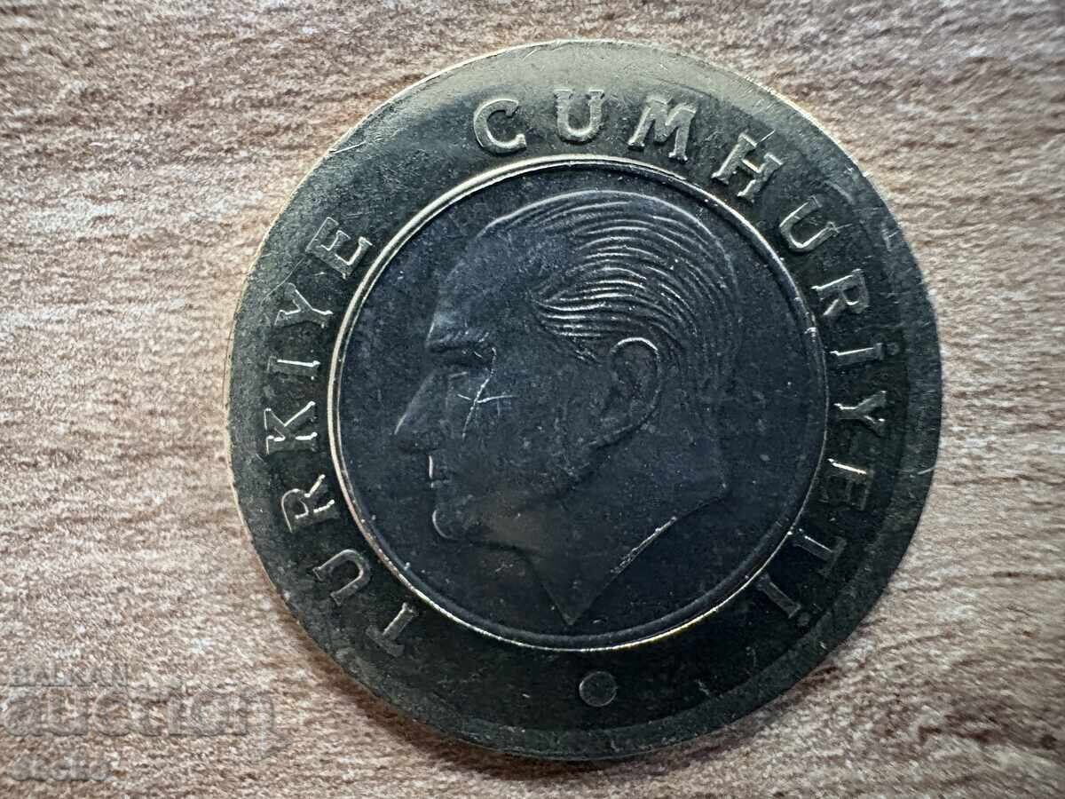 Turkey - 1 Lira (2024) with price 2.50 BGN | € 1.28