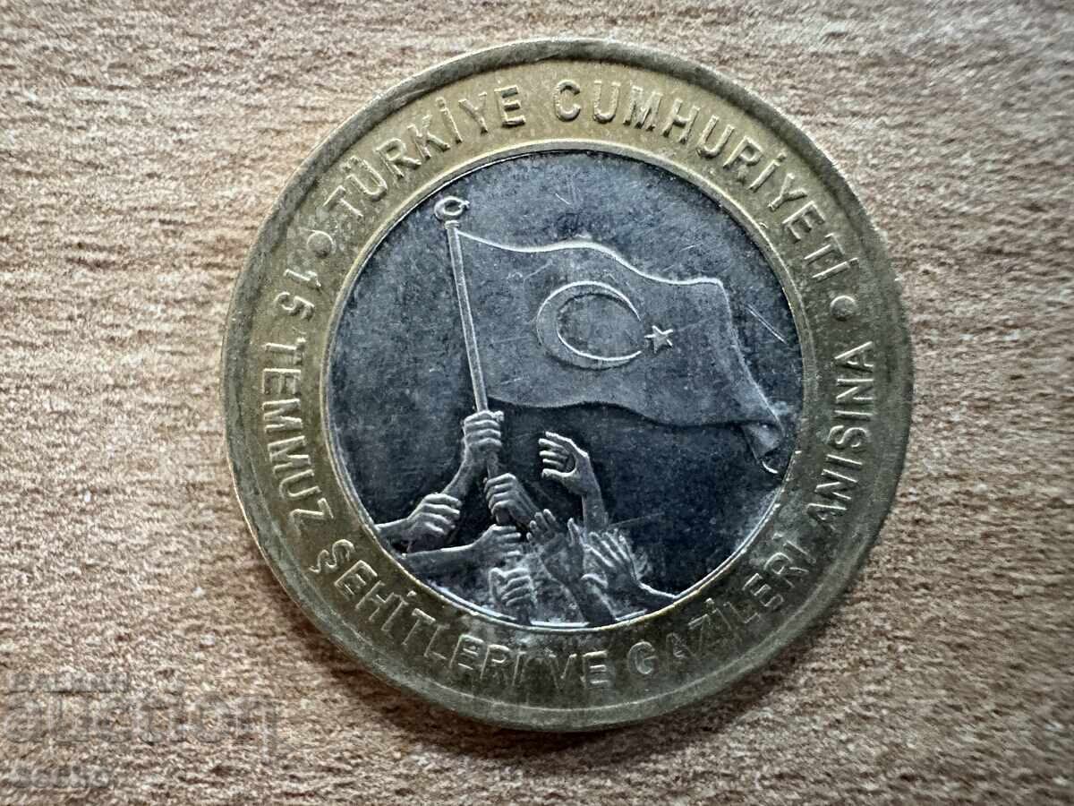 Τουρκία - 1 λίρα (2016) - Εις μνήμην των μαρτύρων και με τιμή 6.00 BGN | € 3.07