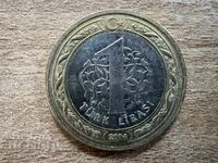 Τουρκία - 1 λίρα (2016) - Εις μνήμην των μαρτύρων και