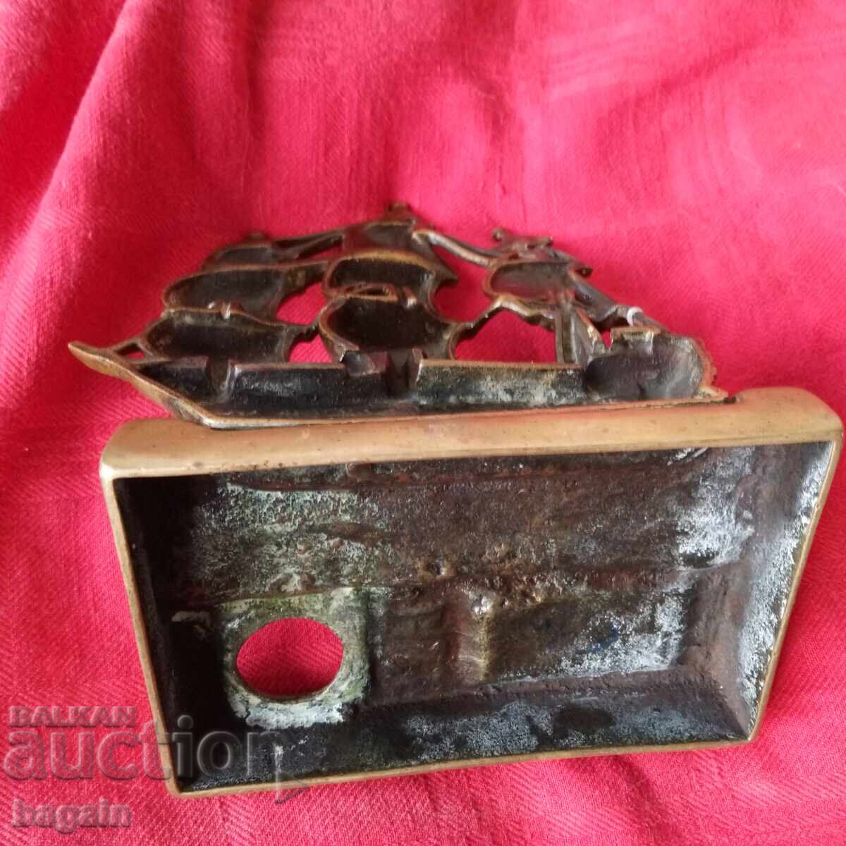 Auction  Bronze inkwell, 19th century