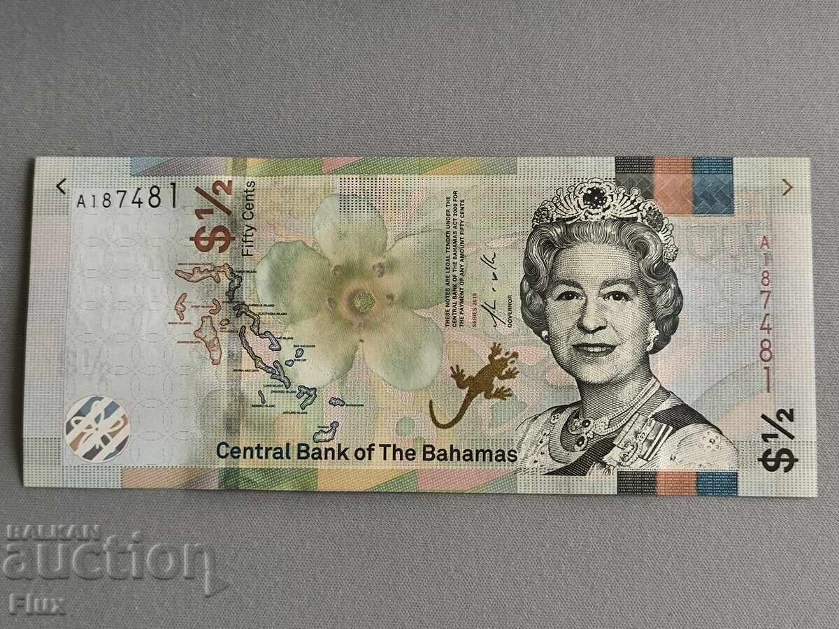 Banknote - Bahamas - 1/2 (Half) Dollar UNC | 2019 Banknote - Bahamas - 1/2 (Half) Dollar UNC | 2019