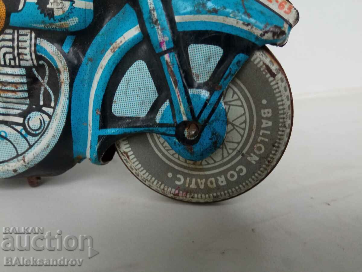 Δημοπρασία Παλιό τσίγκινο παιχνίδι ποδηλάτης