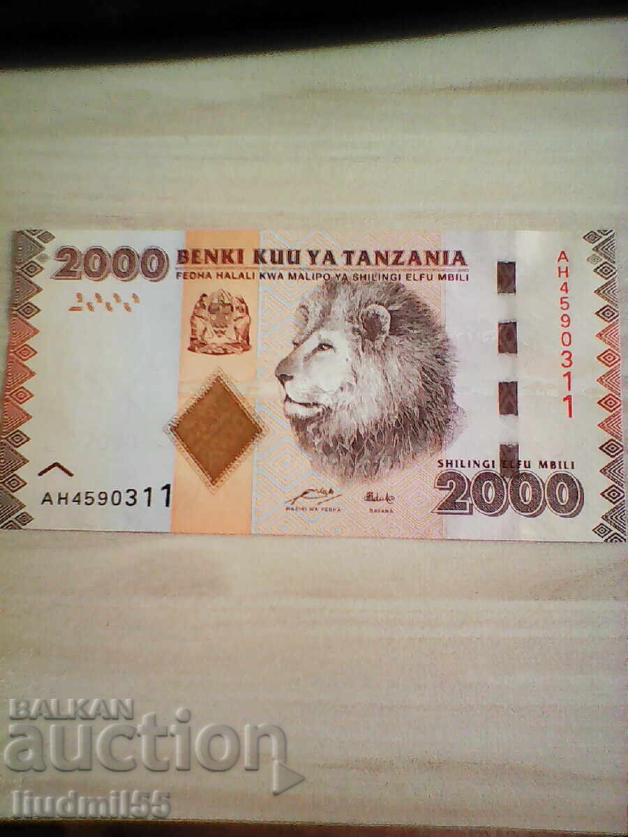 TANZANIA 2000 șilingi 2015 UNC TANZANIA 2000 șilingi 2015 UNC