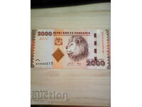 TANZANIA 2000 șilingi 2015 UNC