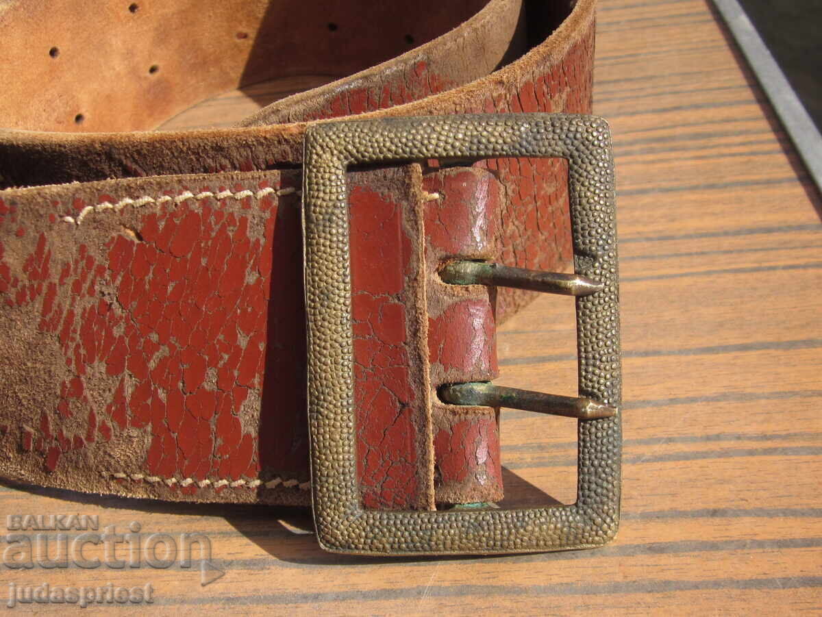 Δημοπρασία ΒΣΒ Βασίλειο Βουλγαρίας στρατιωτικός αξιωματικός δερμάτινη πολεμική ζώνη Δημοπρασία ΒΣΒ Βασίλειο Βουλγαρίας στρατιωτικός αξιωματικός δερμάτινη πολεμική ζώνη