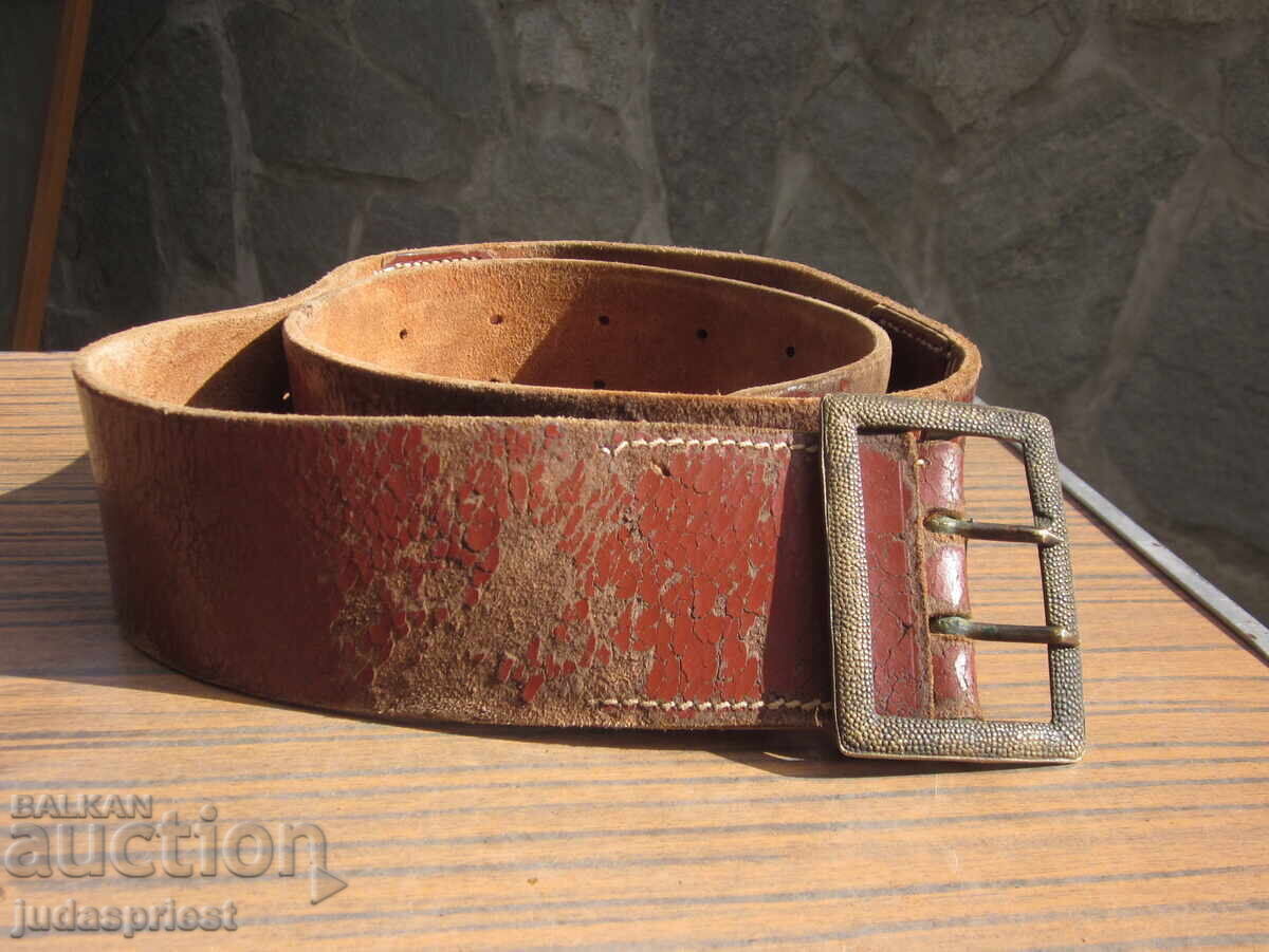 ΒΣΒ Βασίλειο Βουλγαρίας στρατιωτικός αξιωματικός δερμάτινη πολεμική ζώνη ΒΣΒ Βασίλειο Βουλγαρίας στρατιωτικός αξιωματικός δερμάτινη πολεμική ζώνη