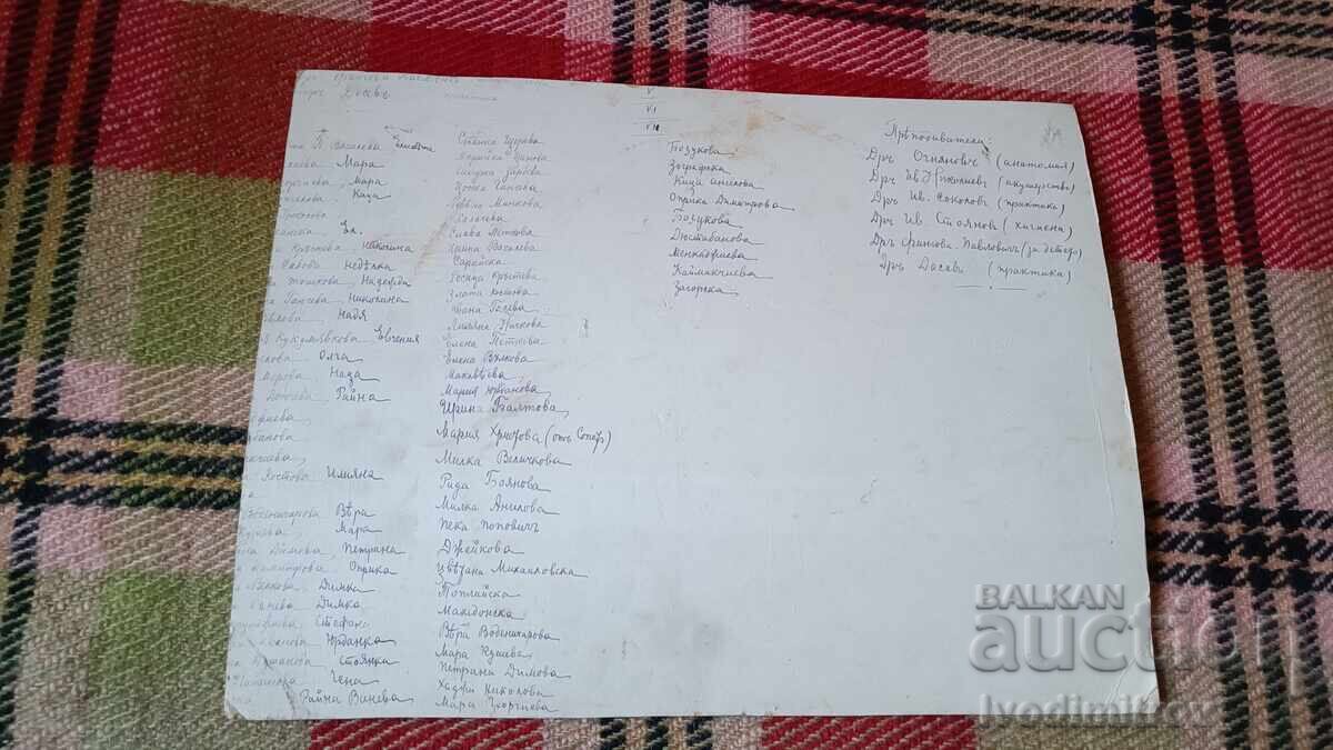 Fotografie Curs de Moașe din 1922 - 1923, 1924 Carton - 5 Fotografie Curs de Moașe din 1922 - 1923, 1924 Carton - 5