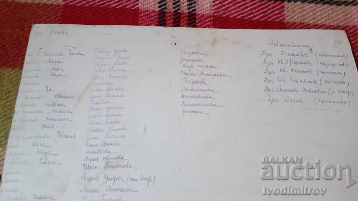 Fotografie Curs de Moașe din 1922 - 1923, 1924 Carton - 6 Fotografie Curs de Moașe din 1922 - 1923, 1924 Carton - 6