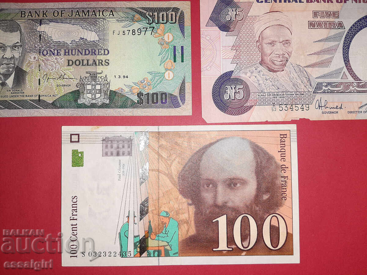 Licitație LOT DE 7 BANCNOTE CIRCULATE DIN LUME. PERSONALITĂȚI ISTORICE