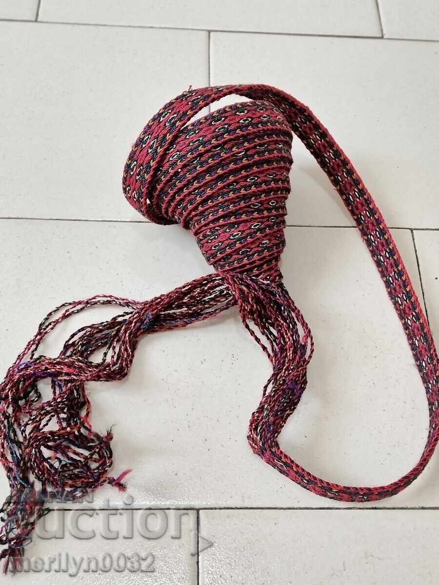 Old hand-woven belt 3.45 meters sash belt folk costume