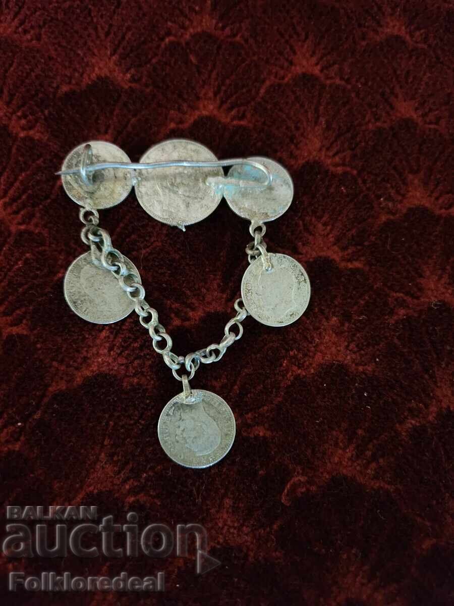 Licitație Broșă cu monede, bijuterie pentru costume populare din Bitola și Prilep