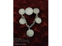 Broșă cu monede, bijuterie pentru costume populare din Bitola și Prilep