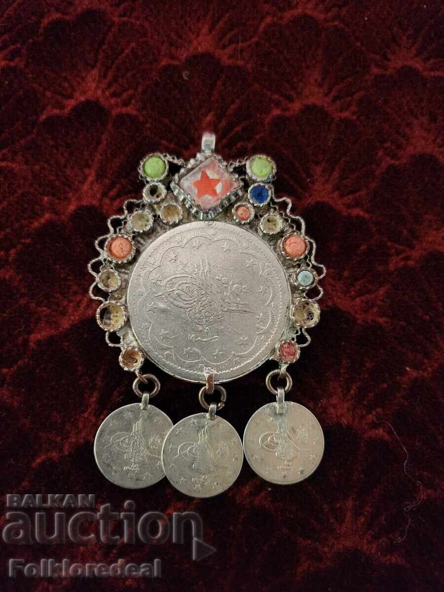 Livrarea Amulet otoman de argint, amuletă antică autentică Livrarea Amulet otoman de argint, amuletă antică autentică