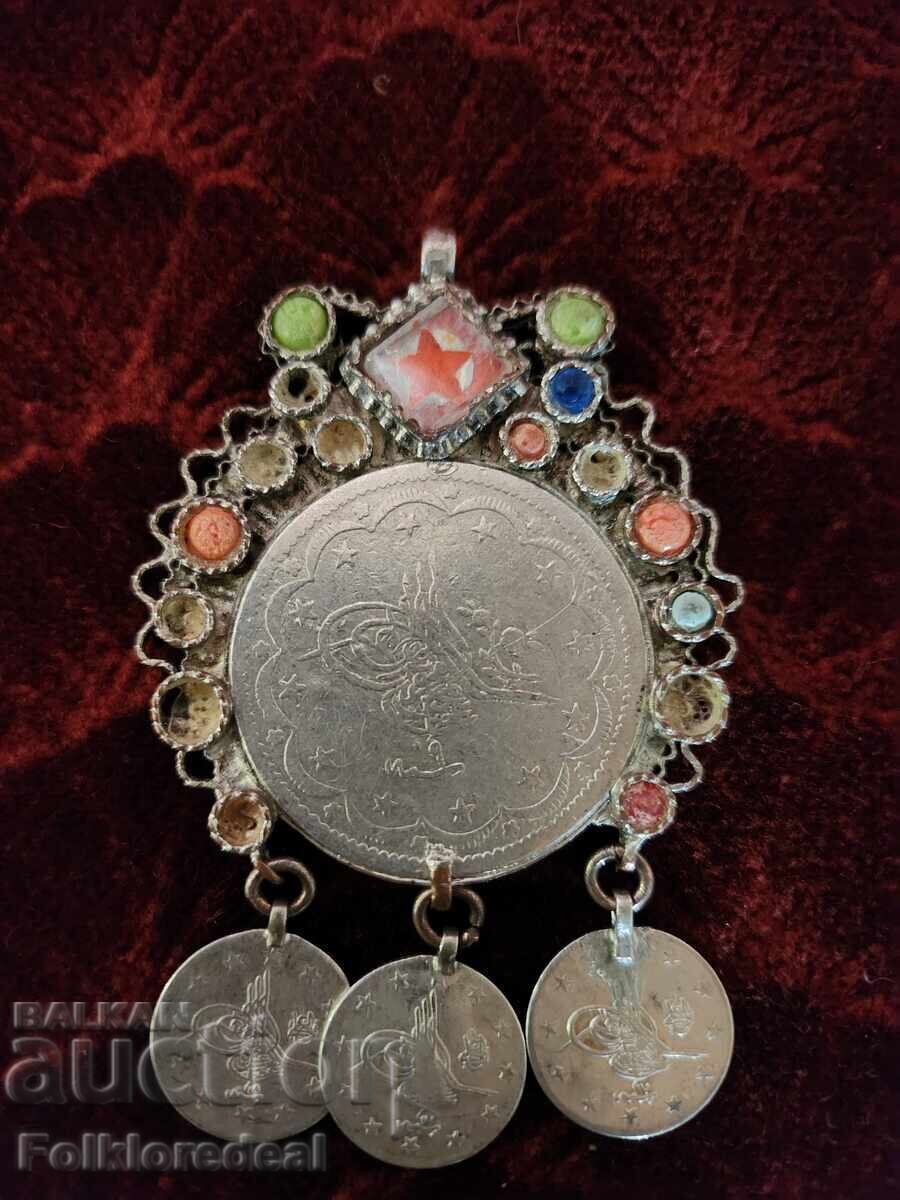 Amulet otoman de argint, amuletă antică autentică - 6