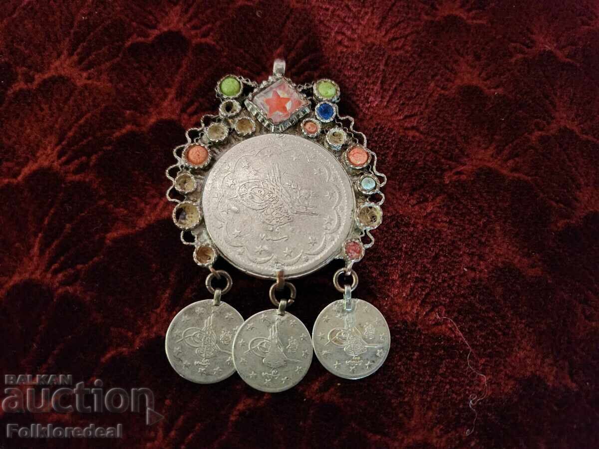 Amulet otoman de argint, amuletă antică autentică - 7
