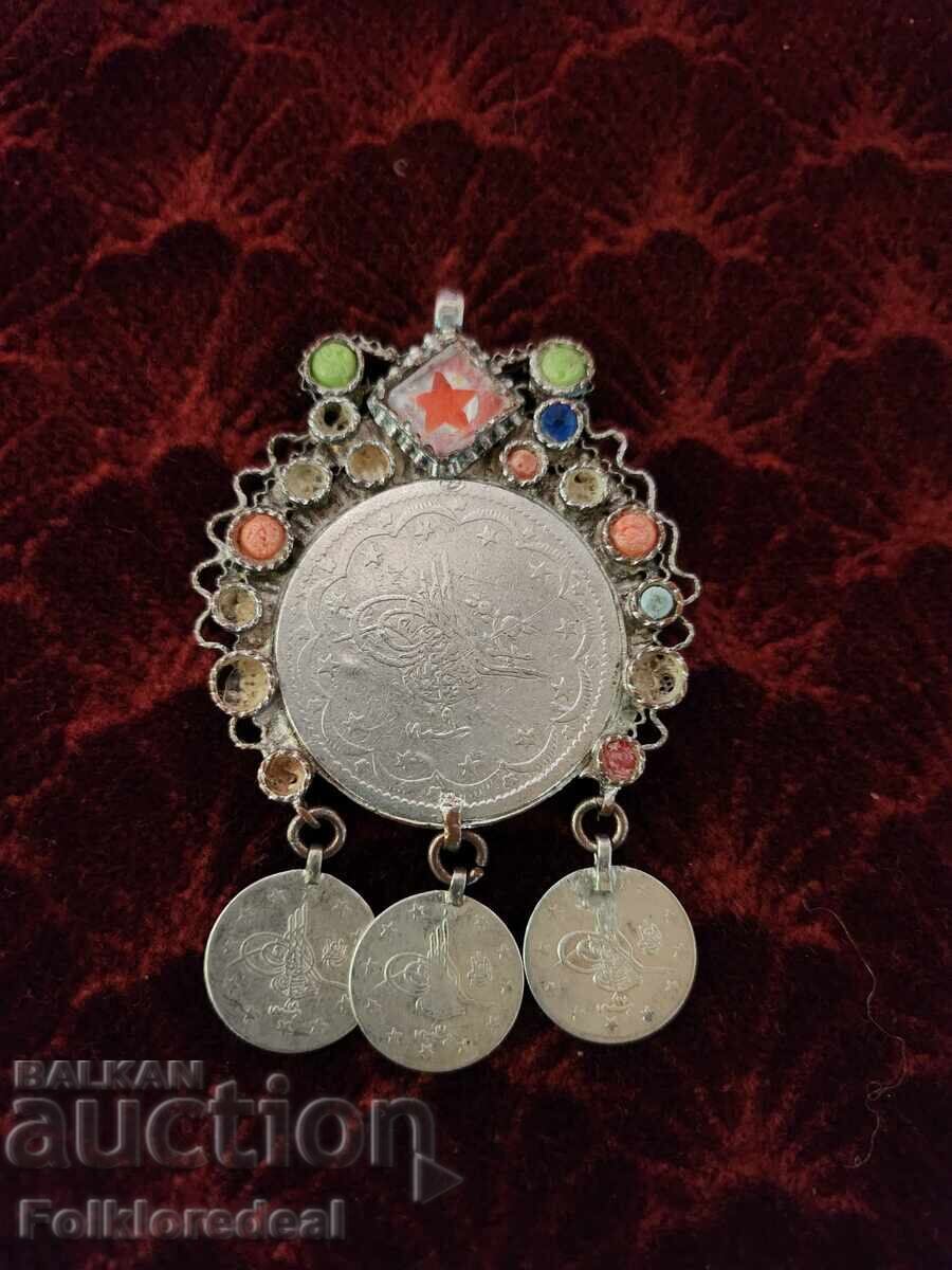 Amulet otoman de argint, amuletă antică autentică Amulet otoman de argint, amuletă antică autentică