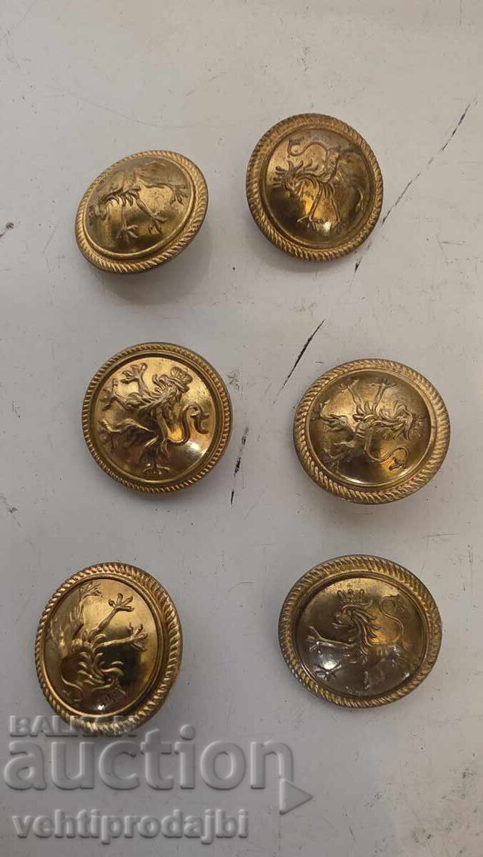 Κουμπιά από στρατιωτικό σακάκι, 6 τμχ, σετ! Βουλγαρία