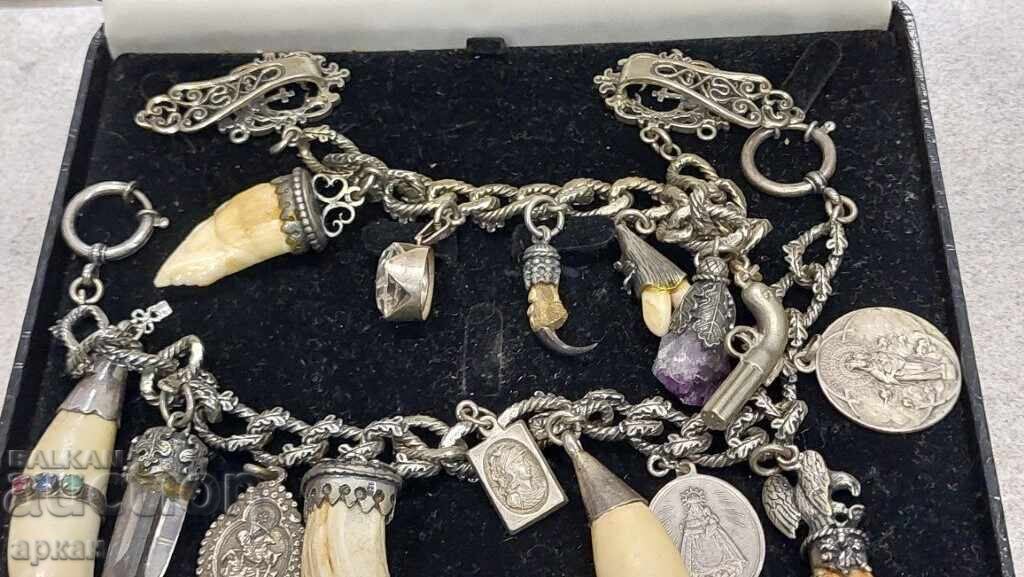 Bavaria - silver award hunting necklace - 2 pieces - 6