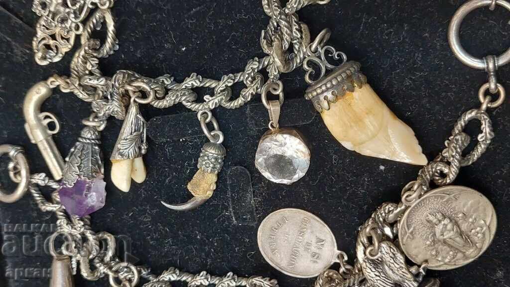 Bavaria - silver award hunting necklace - 2 pieces - 7