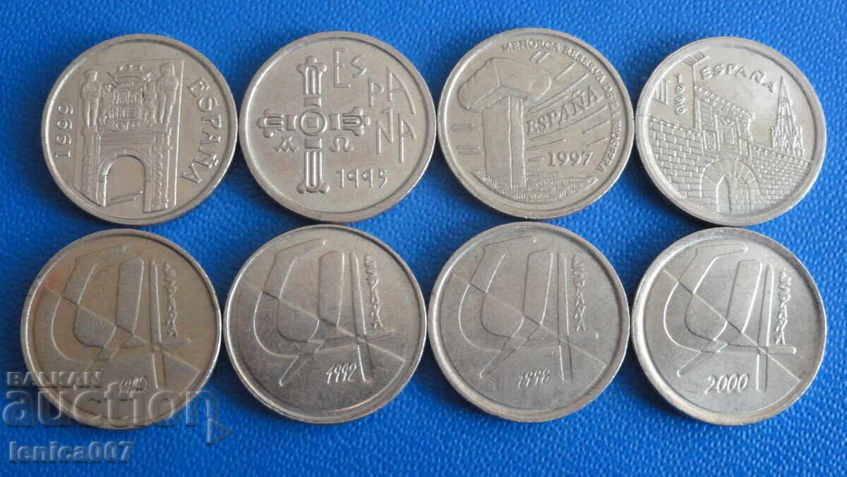 Ισπανία - 5 πεσέτες (8 τεμάχια) - 5