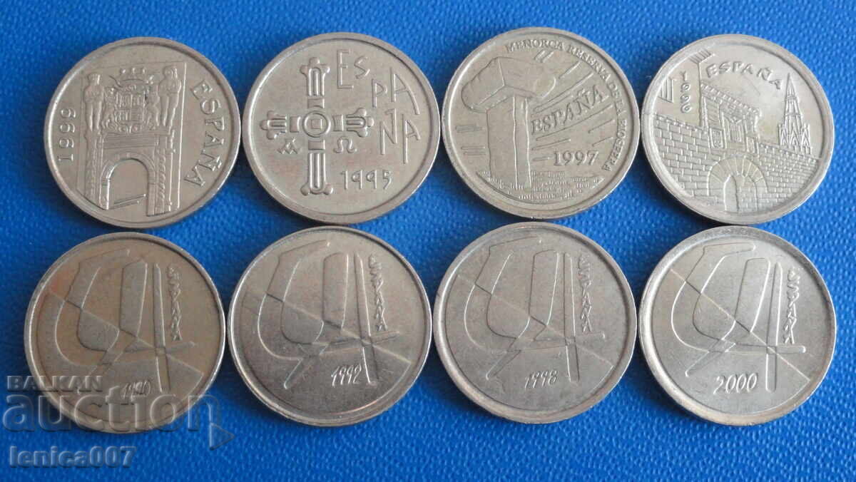 Ισπανία - 5 πεσέτες (8 τεμάχια)
