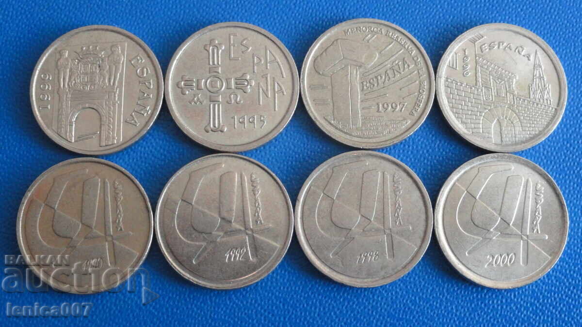 Ισπανία - 5 πεσέτες (8 τεμάχια) Ισπανία - 5 πεσέτες (8 τεμάχια)