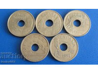Spania - 25 pesetas (5 bucăți)
