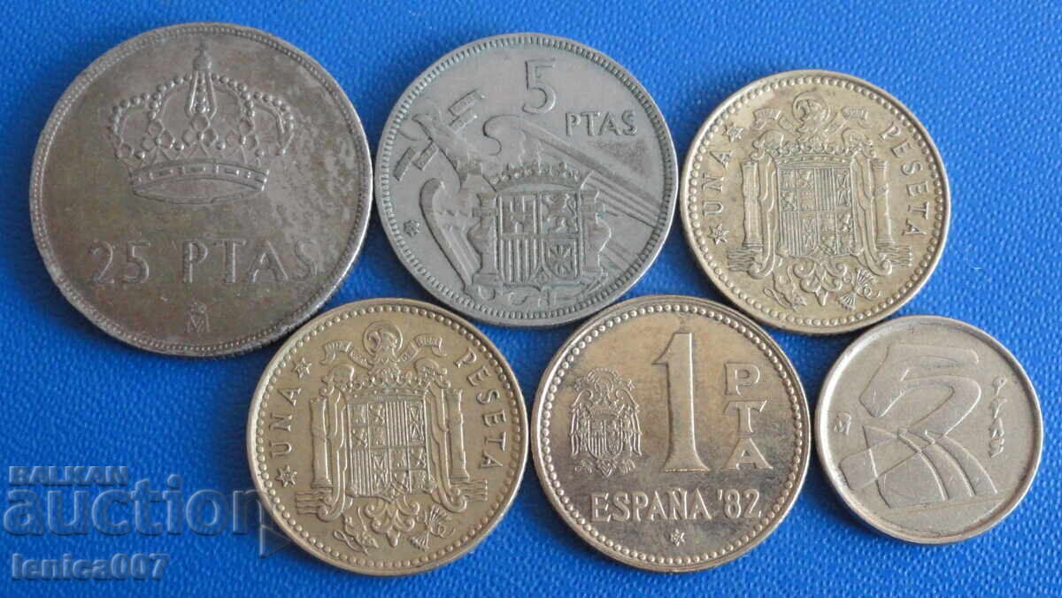 Licitație Spania - Monede (6 bucăți)