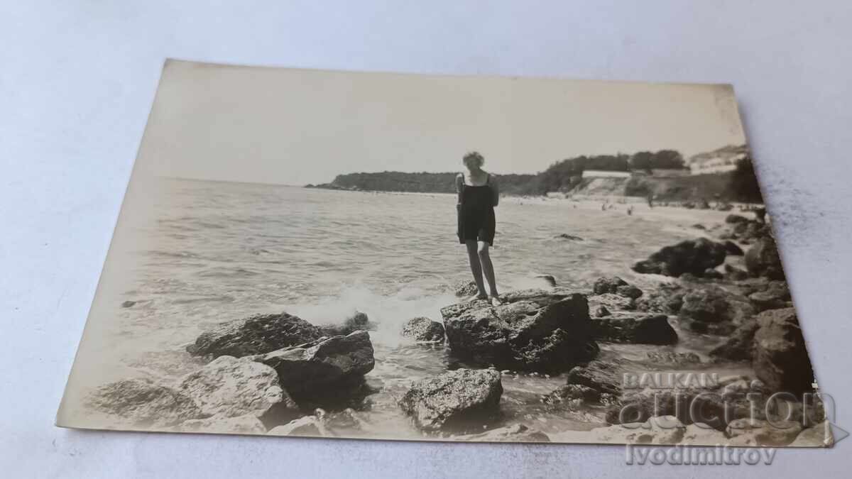 Photograph of Saint Constantine, Young Girl on a Rock by the Sea