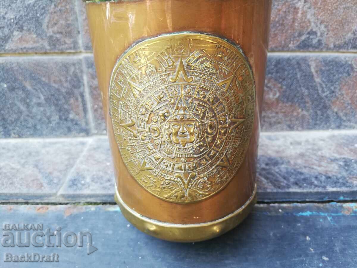 Медна Чаша с Обков Месинг ,Халба Календар на Маите,Ацтеки с цена 49.90 лв. | € 25.51