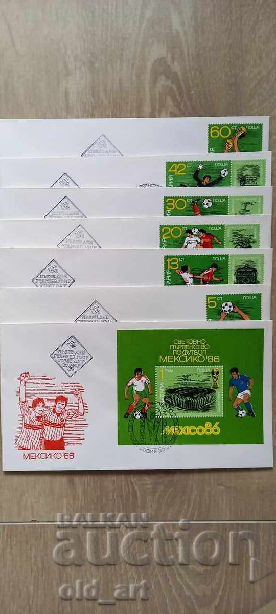 Postage envelopes - FIFA World Cup Mexico 86