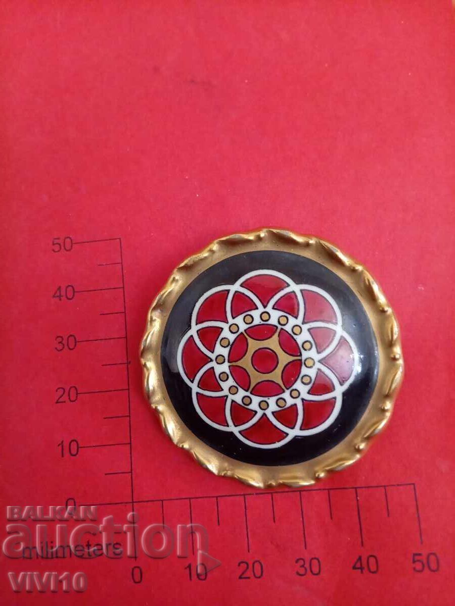 Antique Bavarian Brooch, Porcelain