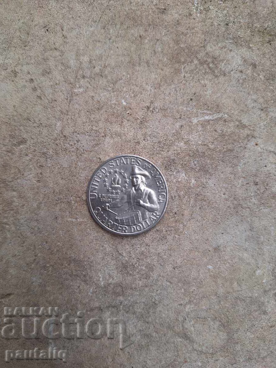 25 cents 1976 USA with price 2.00 BGN | € 1.02 25 cents 1976 USA with price 2.00 BGN | € 1.02