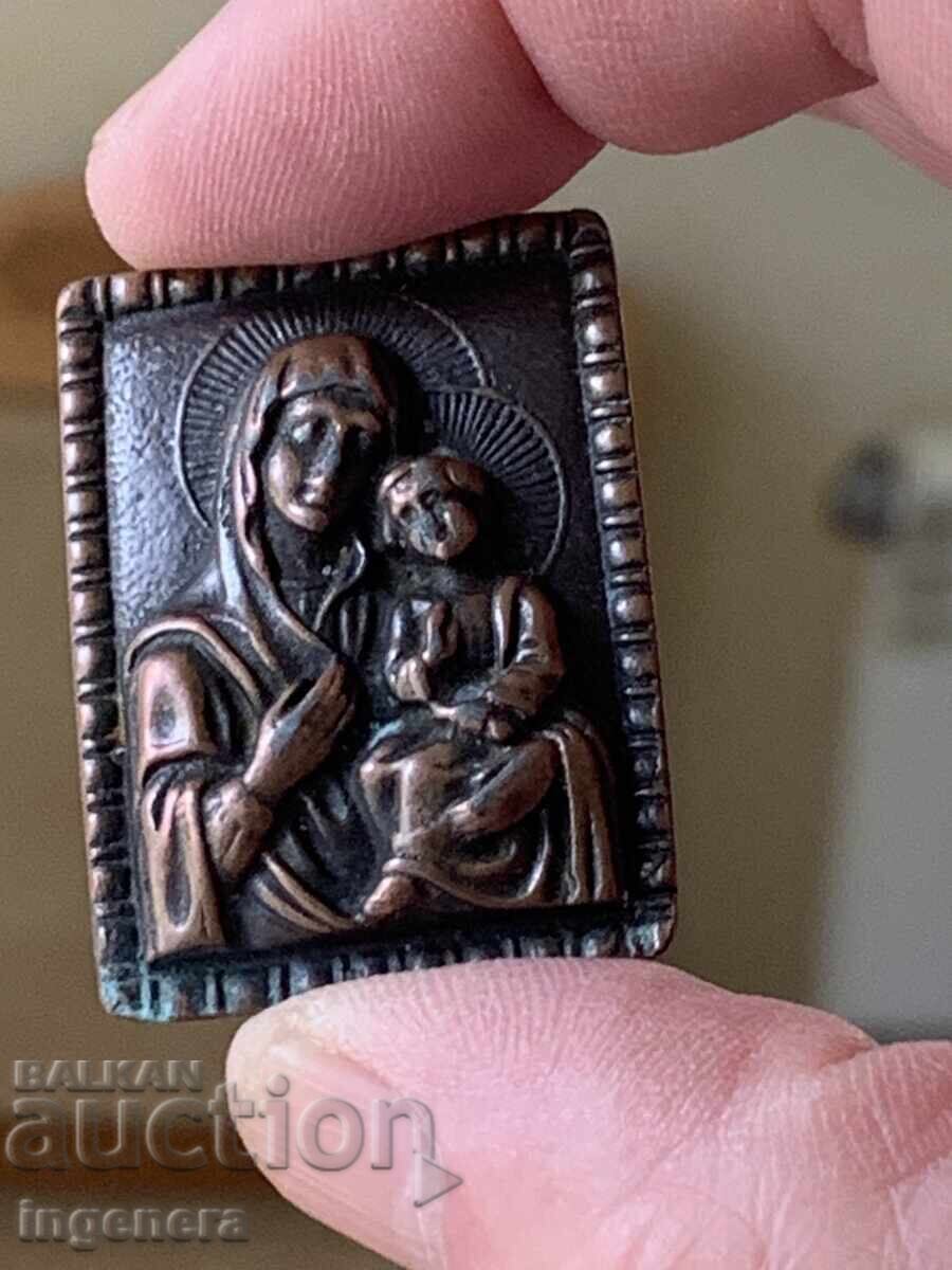 Licitație ICONĂ MINI METAL ȘTAMPĂ BOGORODIȚA CU PRUNCUL Licitație ICONĂ MINI METAL ȘTAMPĂ BOGORODIȚA CU PRUNCUL