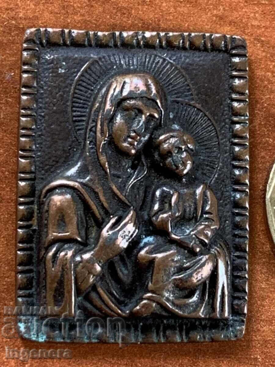 ICONĂ MINI METAL ȘTAMPĂ BOGORODIȚA CU PRUNCUL ICONĂ MINI METAL ȘTAMPĂ BOGORODIȚA CU PRUNCUL