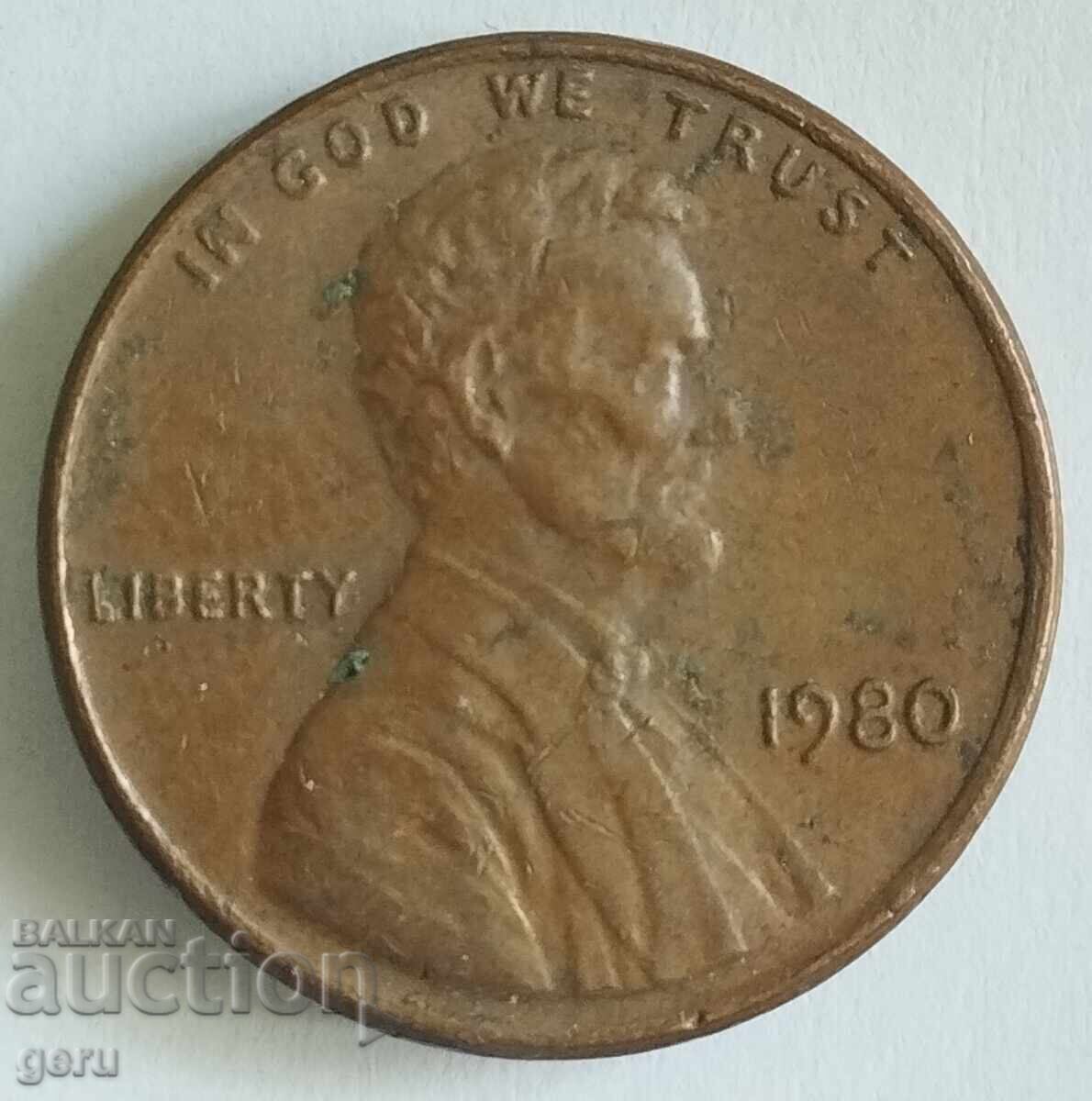 SUA 1 cent 1980 jf5