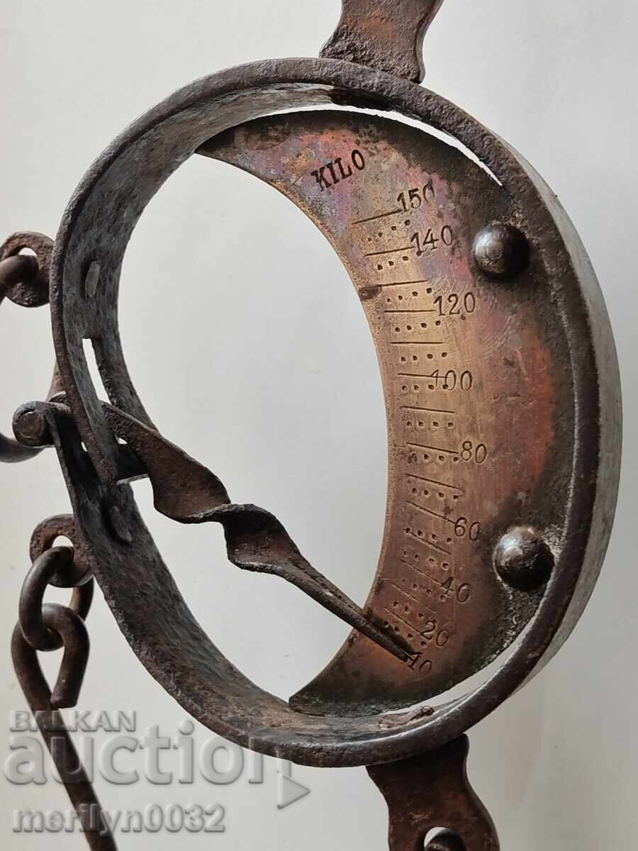 Old Ottoman scale in oki and kilos, scale, palanza with price 125.00 BGN | € 63.91 Old Ottoman scale in oki and kilos, scale, palanza with price 125.00 BGN | € 63.91