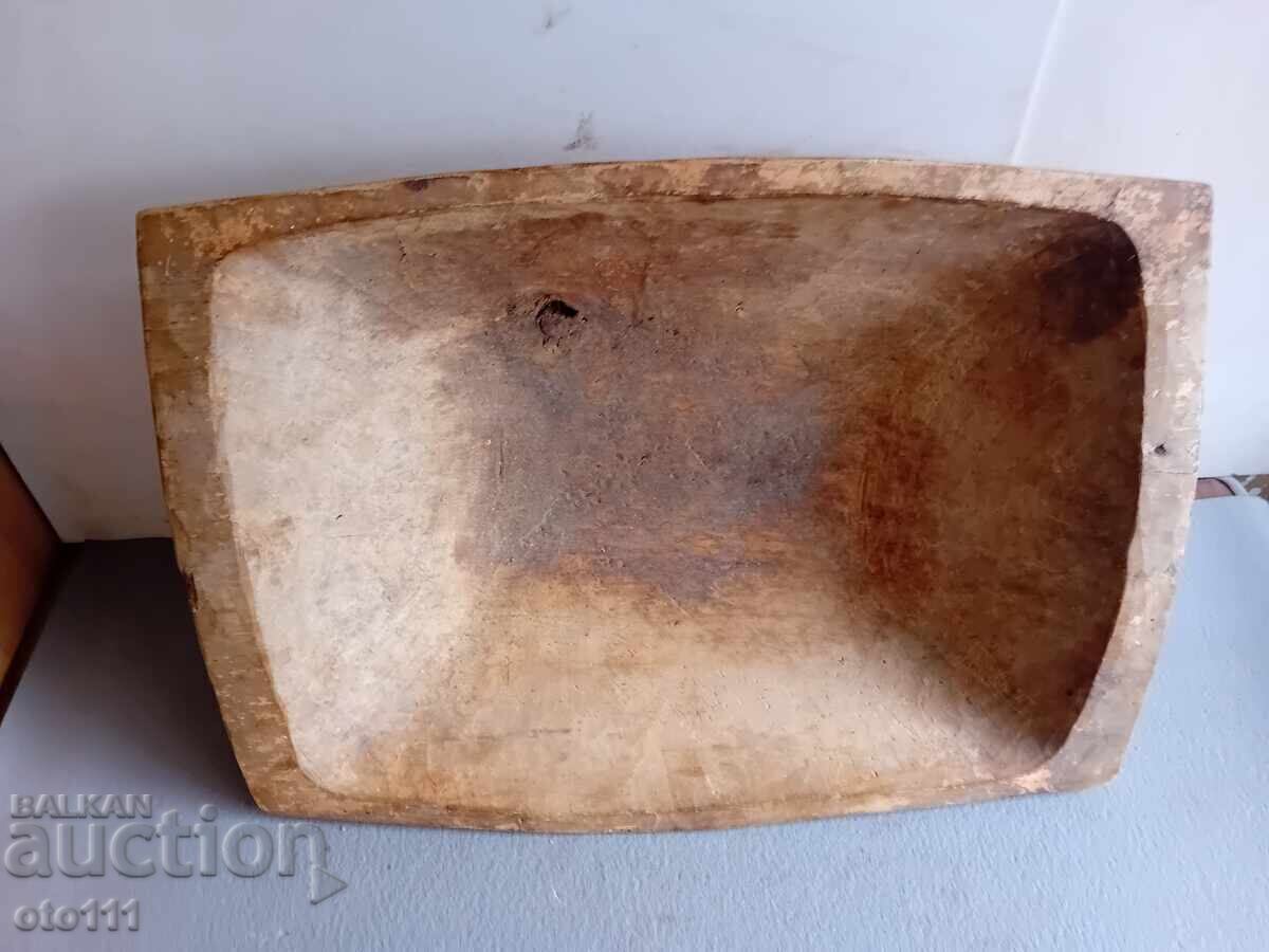 OLD WOODEN TROUGH, TUB - 6