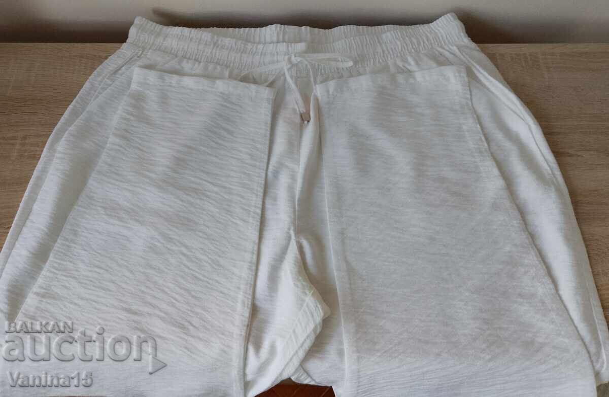 LC Waikiki pantaloni albi de vară noi 46 - 5 LC Waikiki pantaloni albi de vară noi 46 - 5