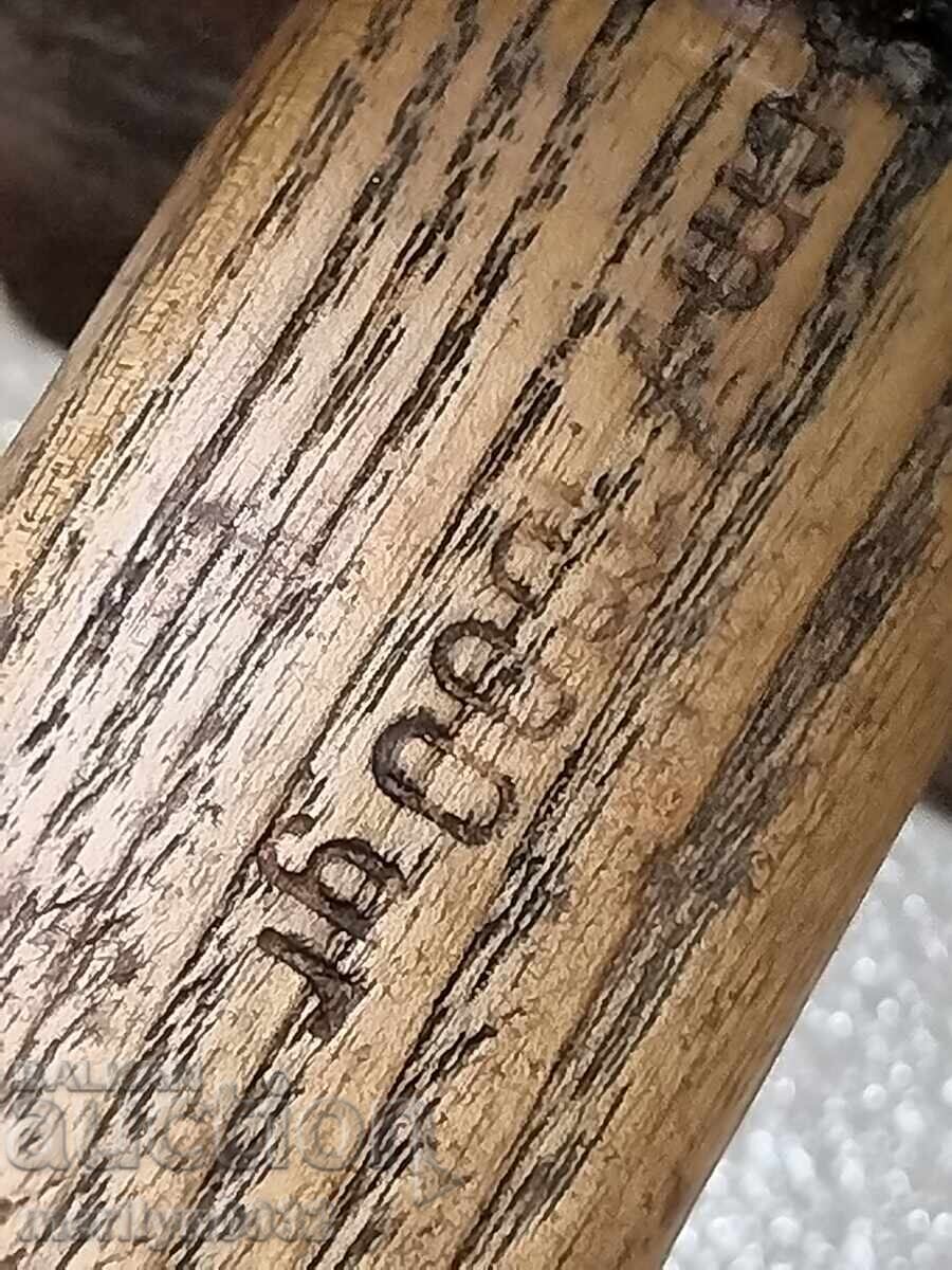 Παλιό σφυρί για τοποθέτηση πλακών, πλάκες με νούμερο και σφραγίδα - 6