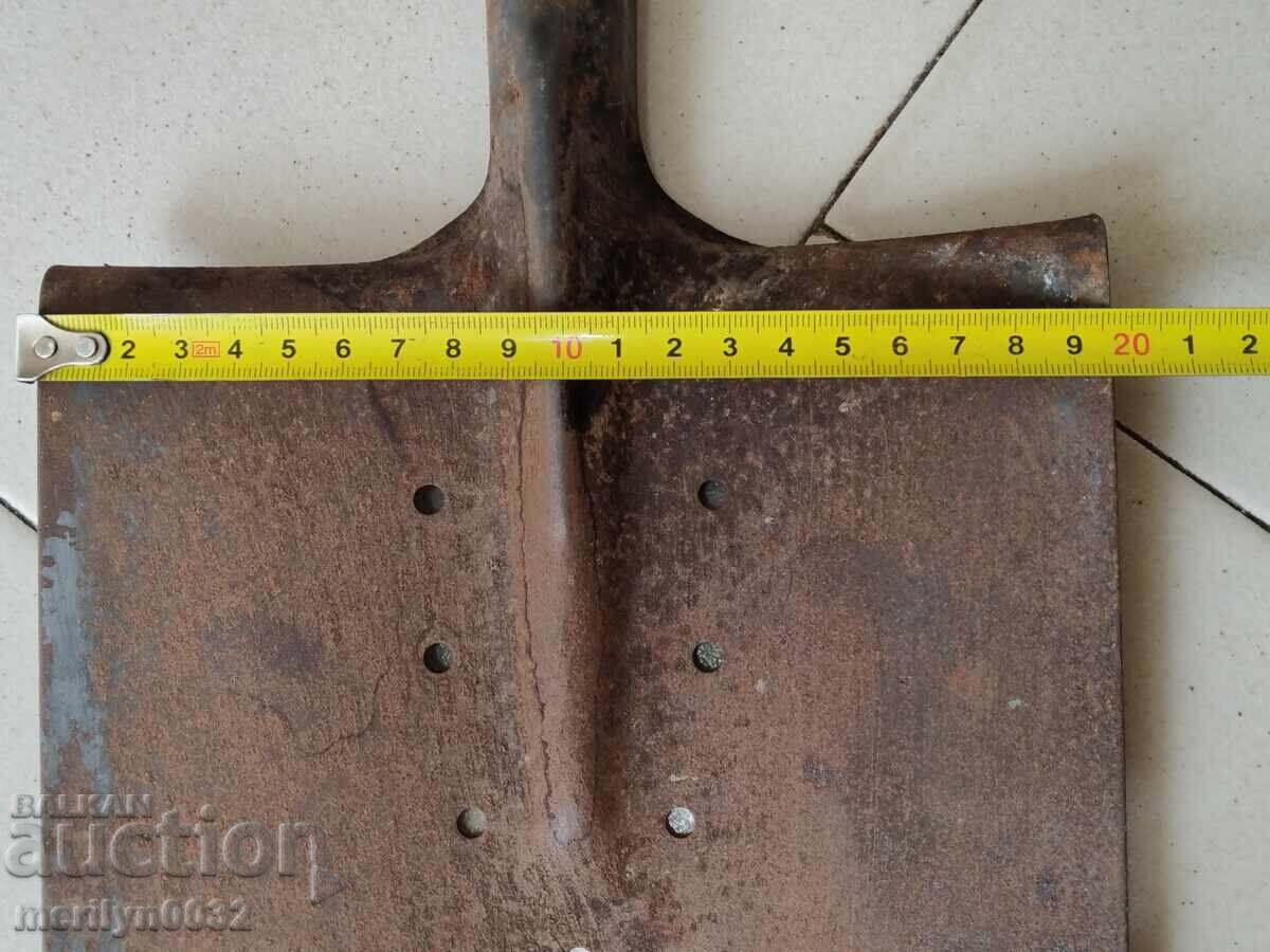 Military right shovel, wrought iron, unused - 5