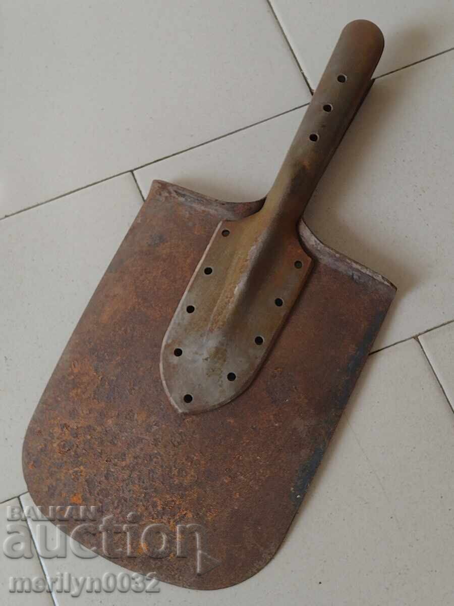 Military right shovel, wrought iron, unused