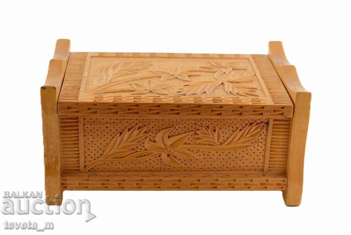Ξύλινο κουτί σεντούκι ξυλόγλυπτο χειροποίητο - 5