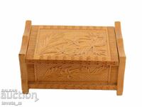 Cutie din lemn, cufăr sculptat manual